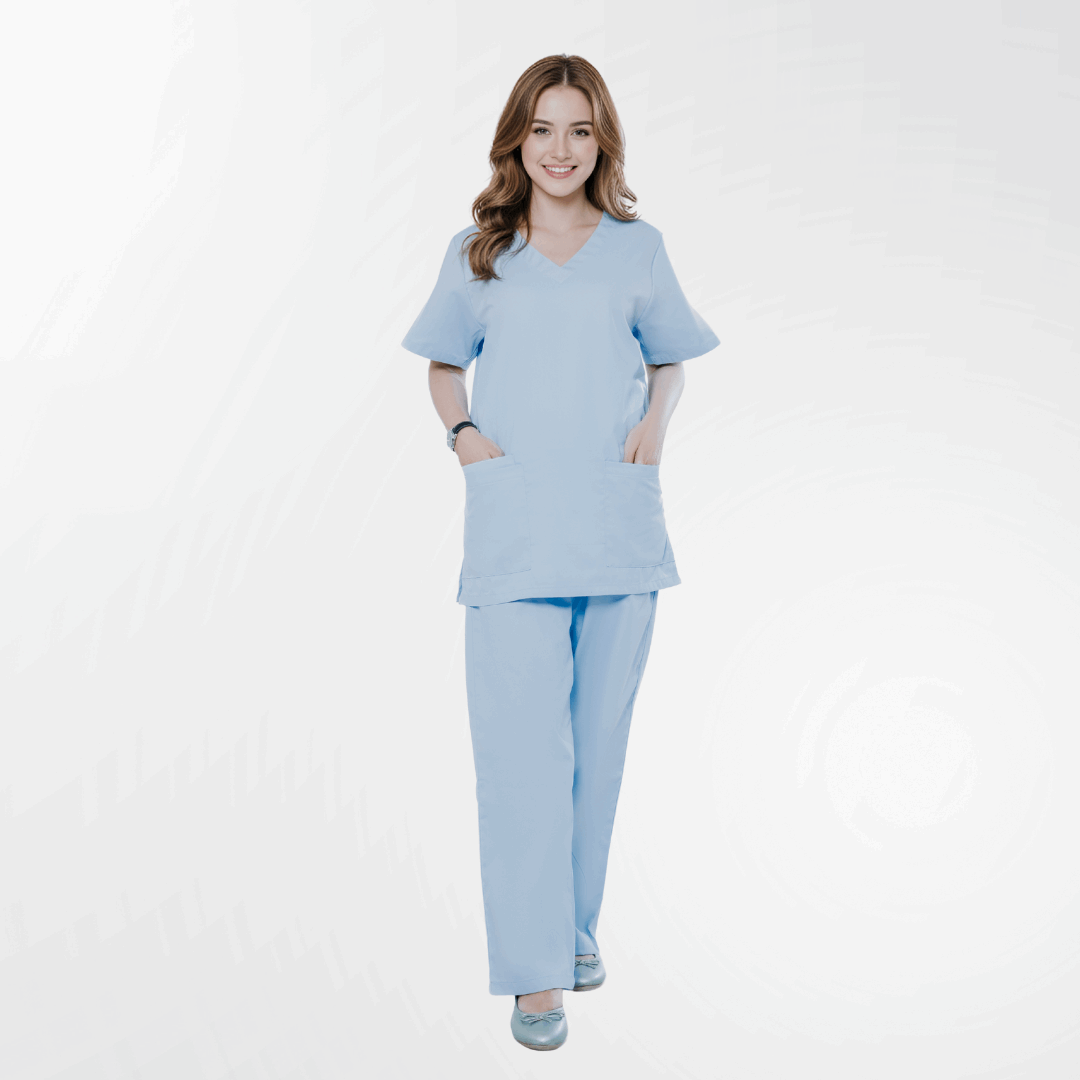 baby-blue-personalized-medical-scrubs