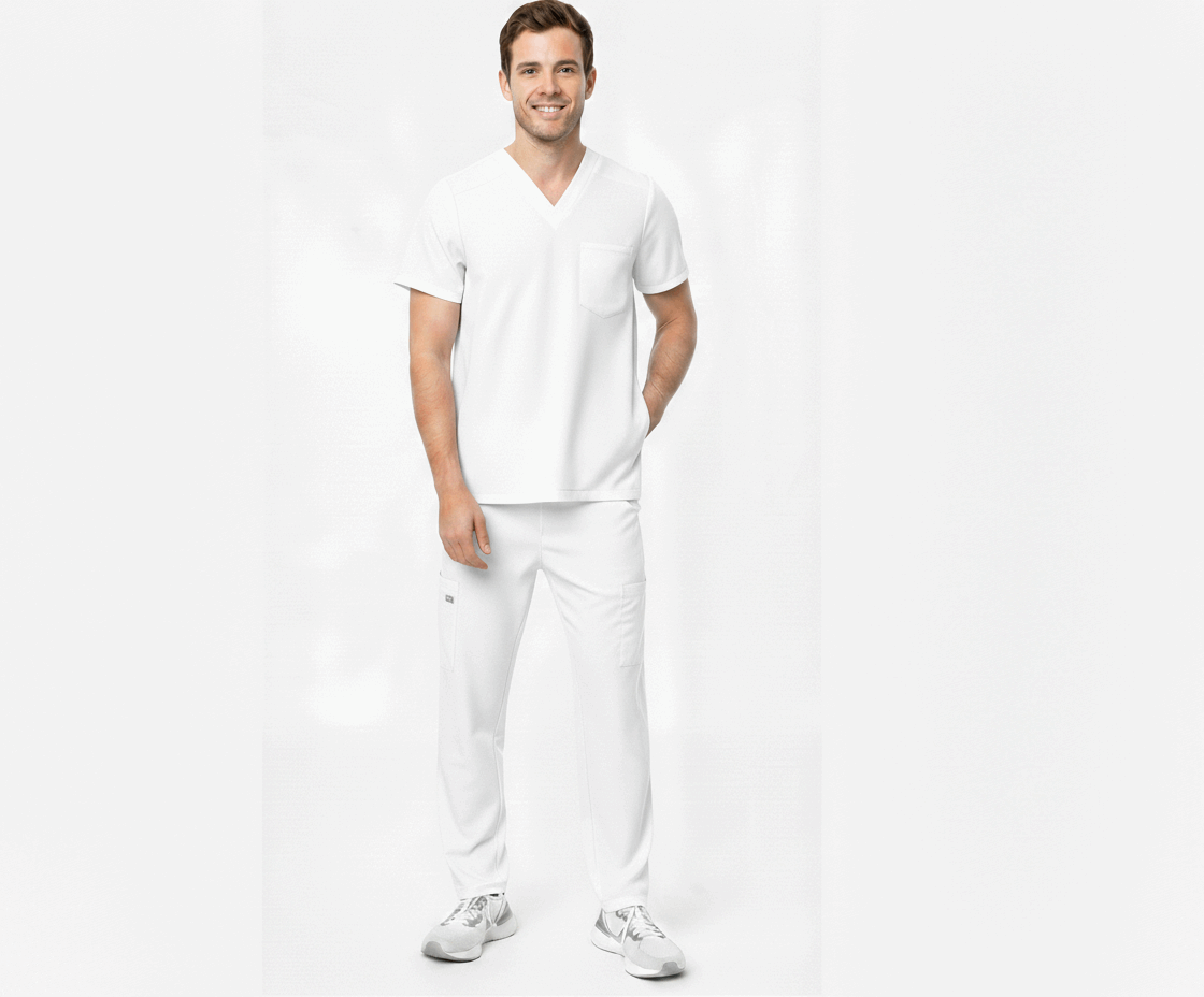 white-scrub-set